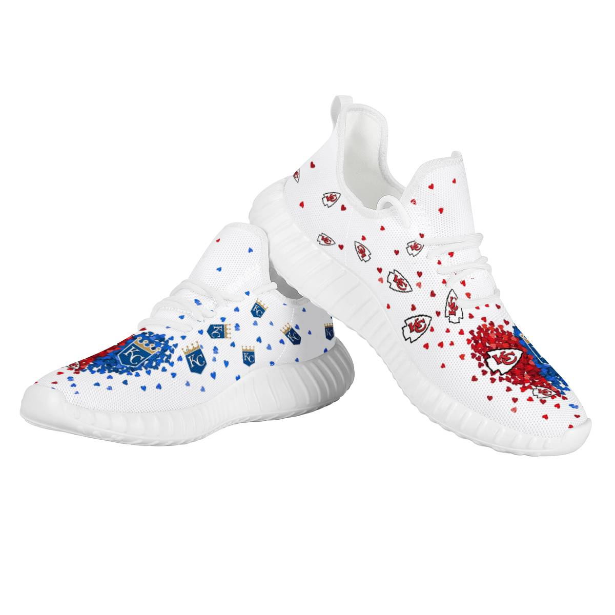 Men's Kansas City Royals Mesh Knit Sneakers/Shoes 003